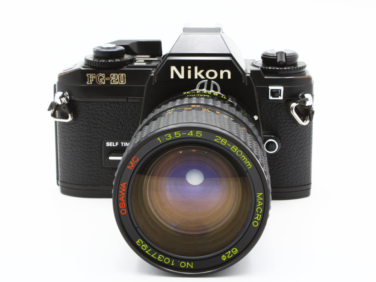 Nikon FG-20 SLR Camera OSAWA 28-80mm f/3.5-4.5 Ai Zoom Lens from JAPAN【Exc+3】