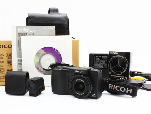 RICOH GX200 Black 12.1MP Compact Digital Camera 3x Zoom Lens JAPAN 【Exc+4】