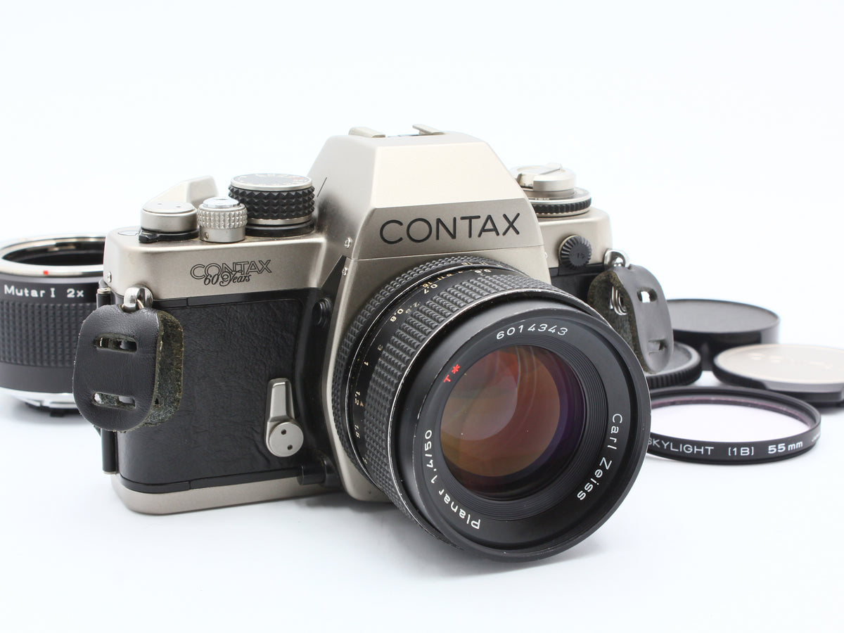 CONTAX S2 60 Years SLR Film Camera 50mm F1.4 2x Converter from JAPAN【Exc+3】