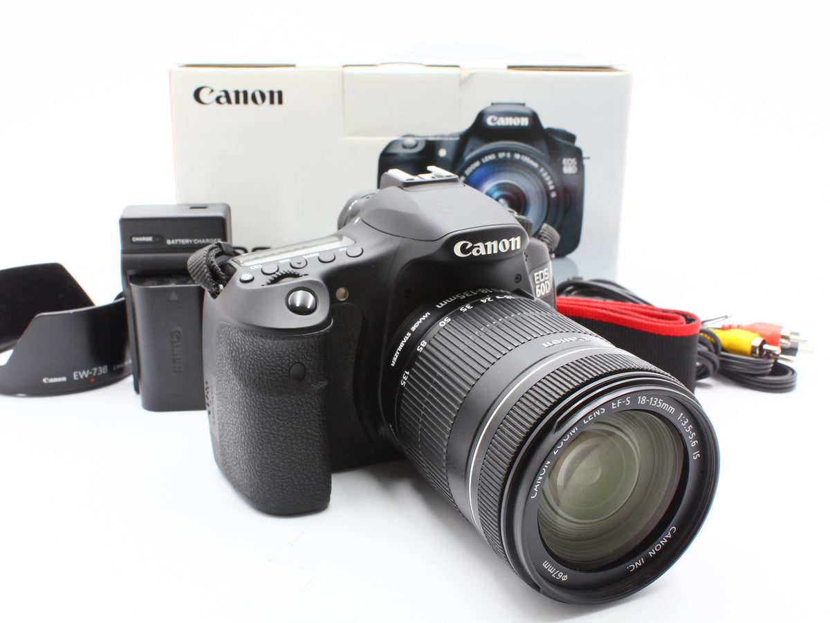 Canon EOS 60D DSLR Camera EF-S 18-135mm F3.5-5.6 IS Lens Japan【Exc+5】