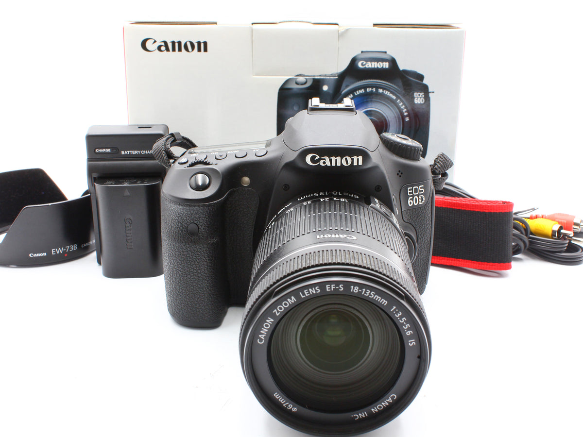 Canon EOS 60D DSLR Camera EF-S 18-135mm F3.5-5.6 IS Lens Japan【Exc+5】