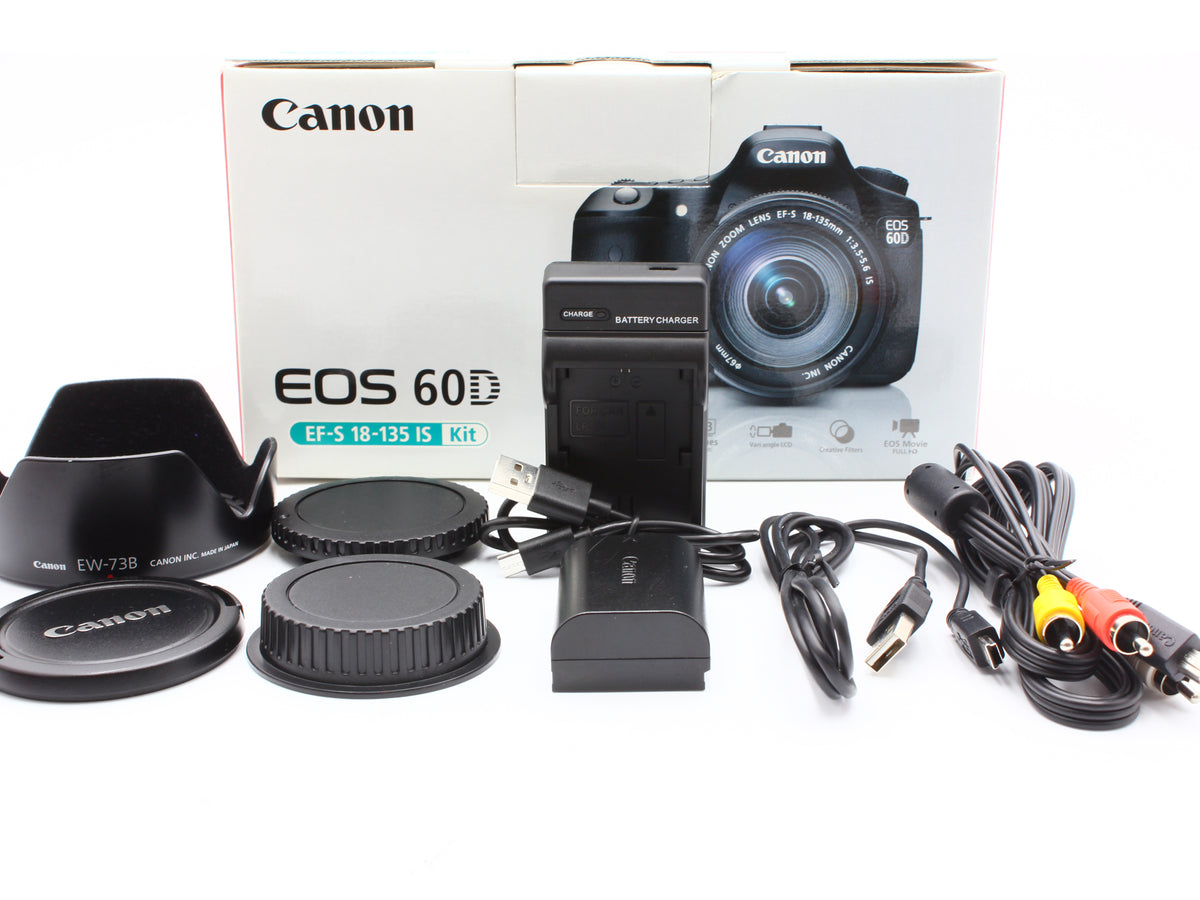 Canon EOS 60D DSLR Camera EF-S 18-135mm F3.5-5.6 IS Lens Japan【Exc+5】