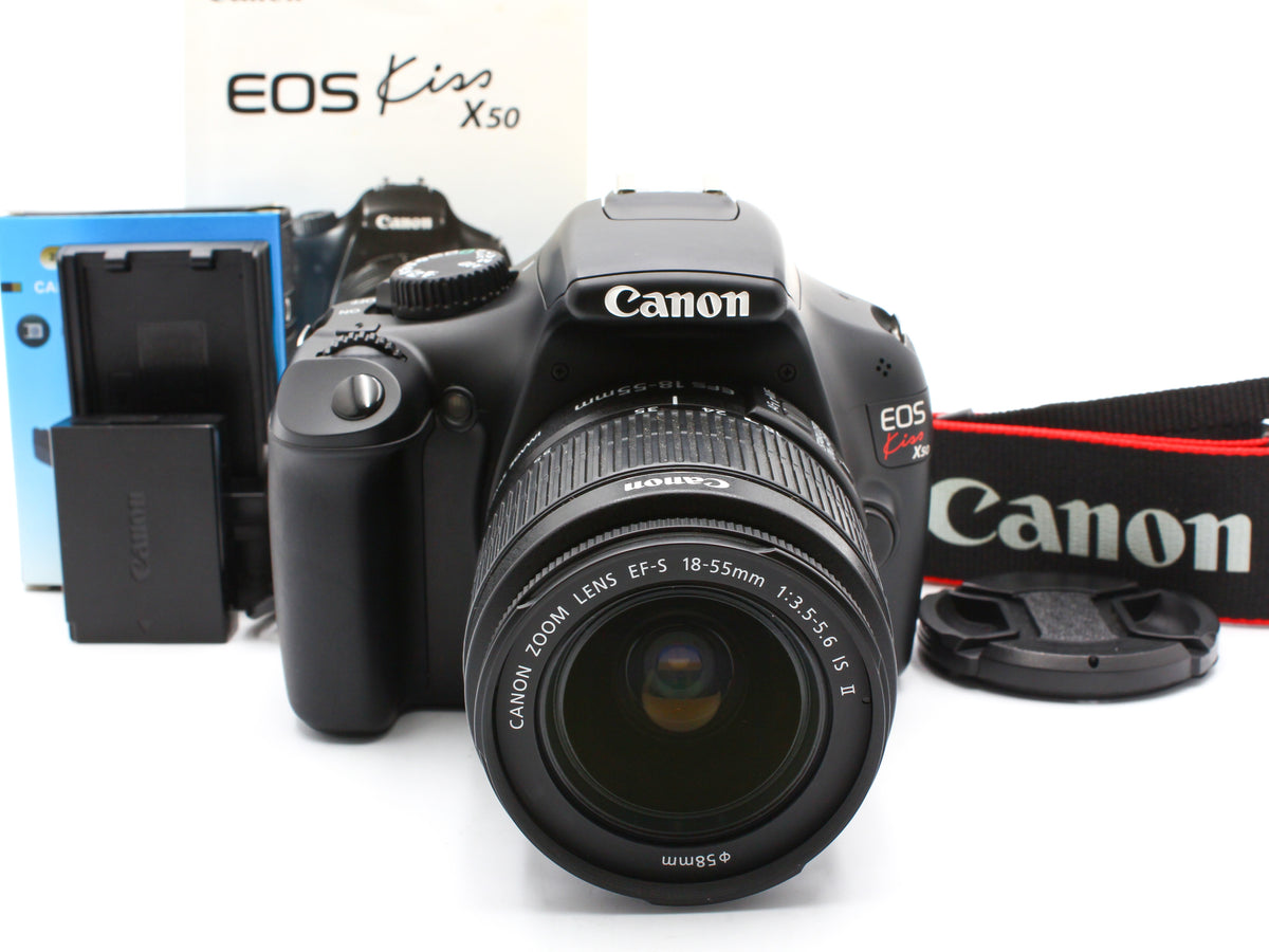 Canon Kiss X50 DSLR Camera EF-S 18-55mm f/3.5-5.6 IS ⅡLens from JAPAN【Exc+4】