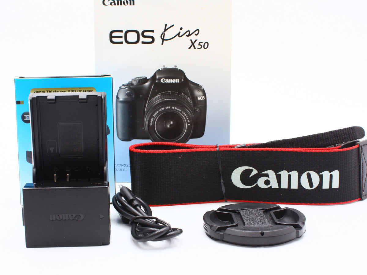 Canon Kiss X50 DSLR Camera EF-S 18-55mm f/3.5-5.6 IS ⅡLens from JAPAN【Exc+4】