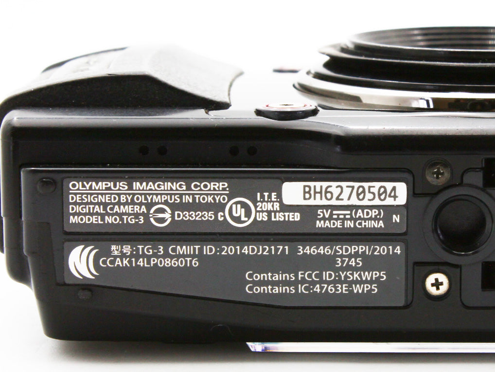 OLYMPUS TOUGH STYLUS TG-3 16MP Waterproof Digital Camera Black from JAPAN【Exc+3】
