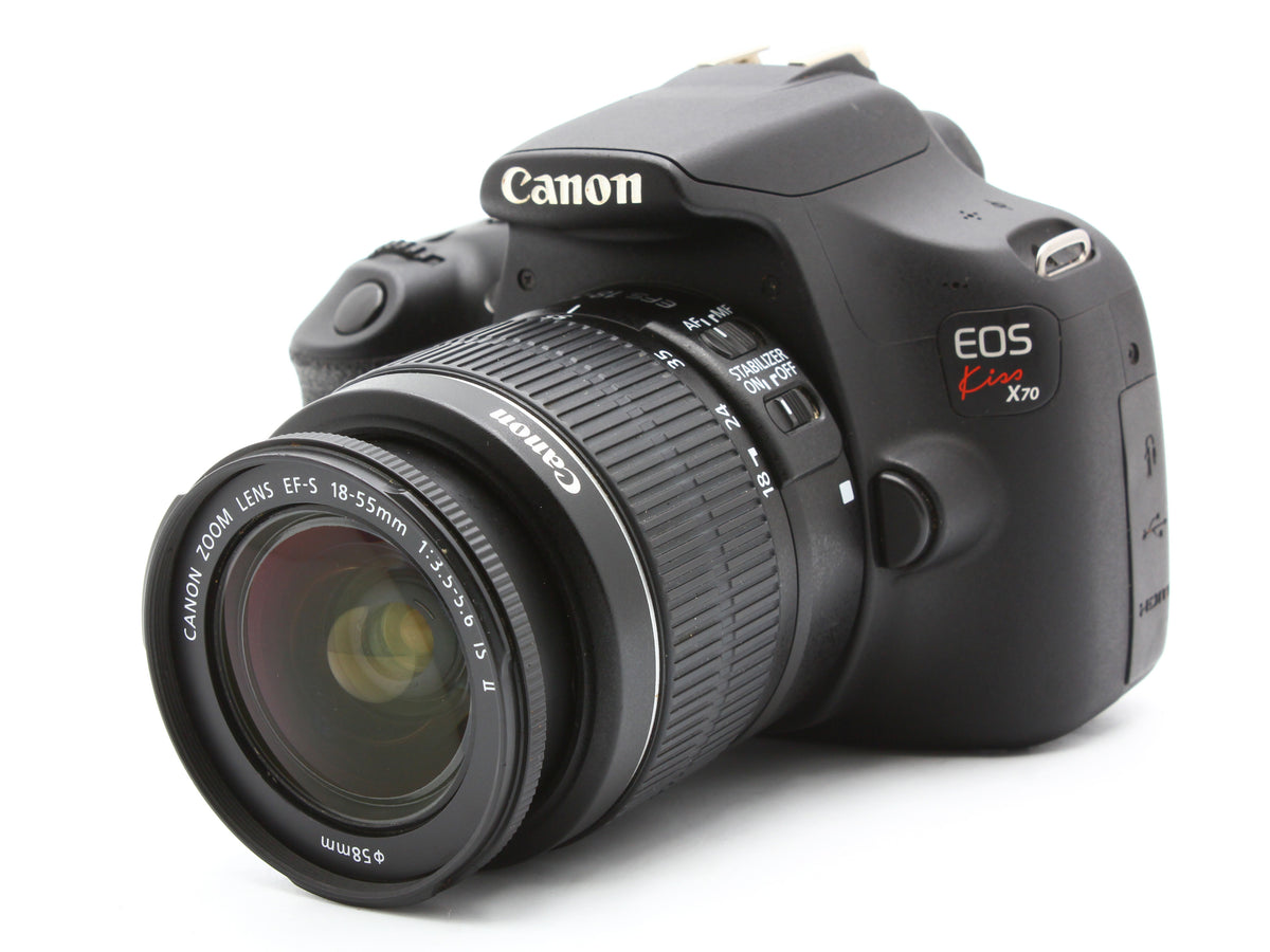 Canon Kiss X70 DSLR Camera EF-S 18-55mm f/3.5-5.6 IS Ⅱ Zoom Lens JAPAN【Exc+4】