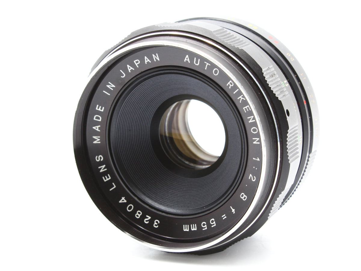 Ricoh Silver 35mm SLR Film Camera Auto Rikenon 55mm F2.8 Lens Japan【Exc+4】