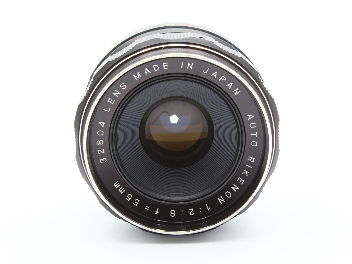 Ricoh Silver 35mm SLR Film Camera Auto Rikenon 55mm F2.8 Lens Japan【Exc+4】
