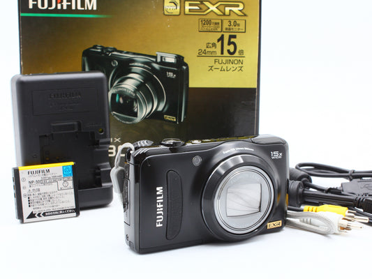 FUJIFILM FinePix F300EXR 12MP 15x Zoom Compact Digital Camera Black JAPAN【Exc+4】