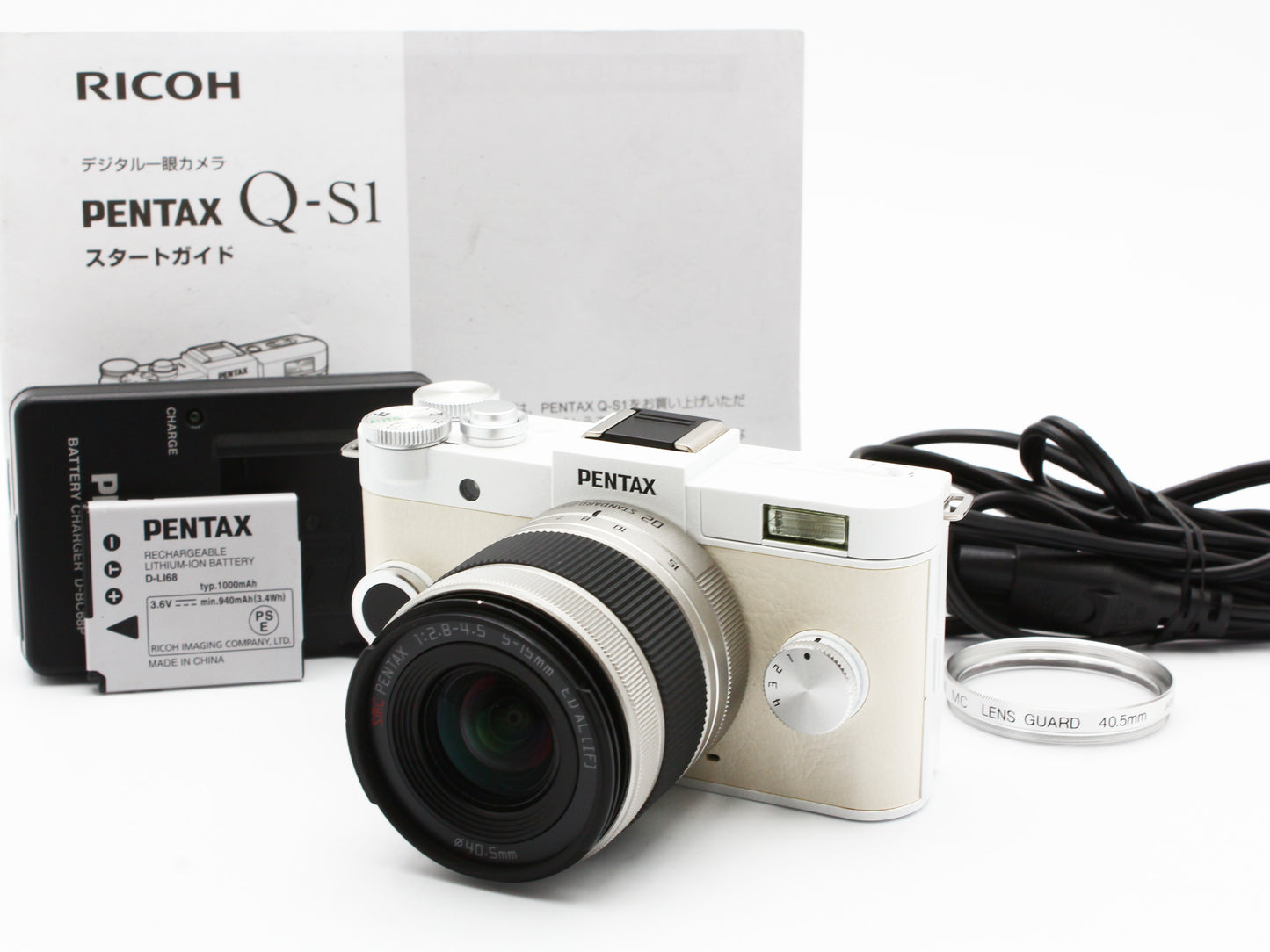 PENTAX Q-S1 White Mirrorless Camera 5-15mm f/2.8-4.5 Zoom Lens from JAPAN【Exc+5】