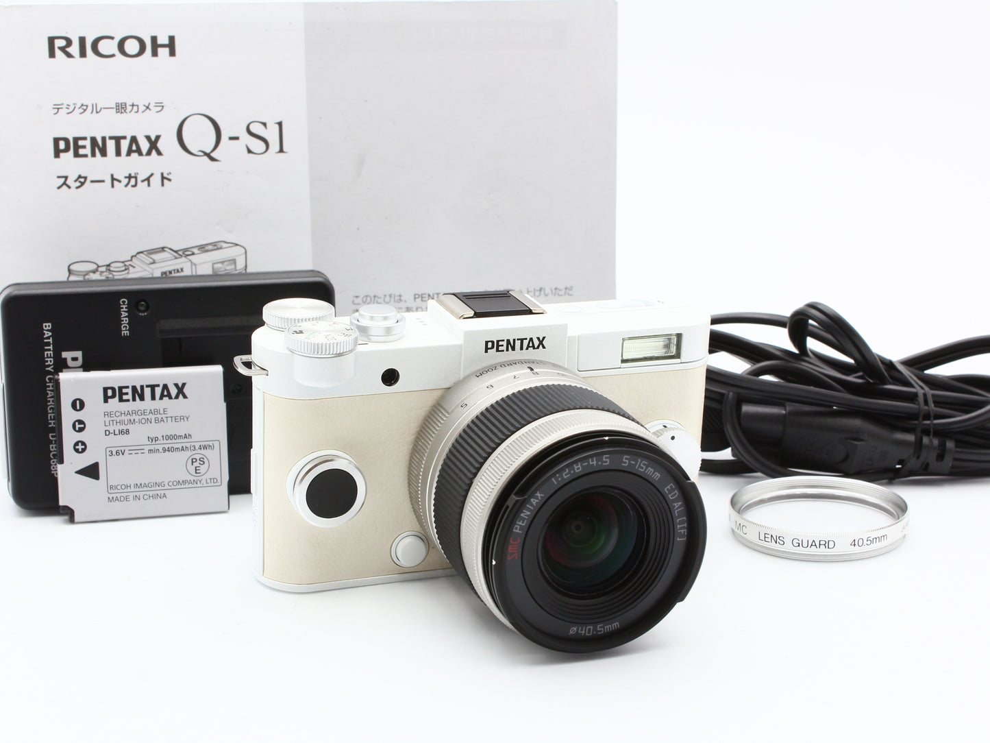 PENTAX Q-S1 White Mirrorless Camera 5-15mm f/2.8-4.5 Zoom Lens from JAPAN【Exc+5】