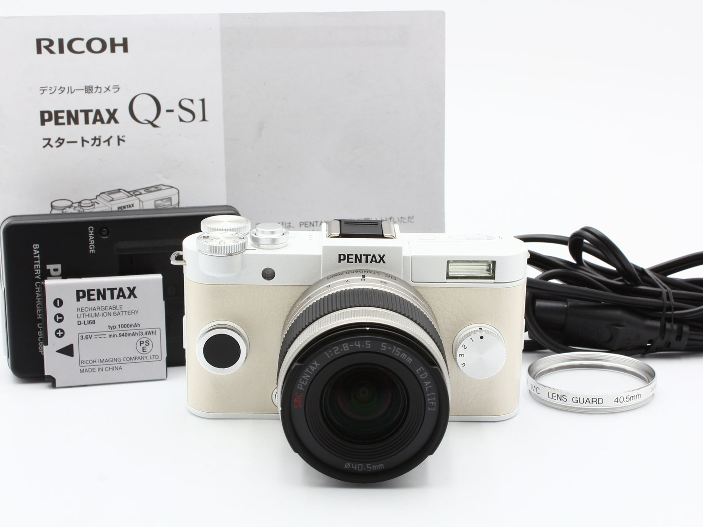 PENTAX Q-S1 White Mirrorless Camera 5-15mm f/2.8-4.5 Zoom Lens from JAPAN【Exc+5】