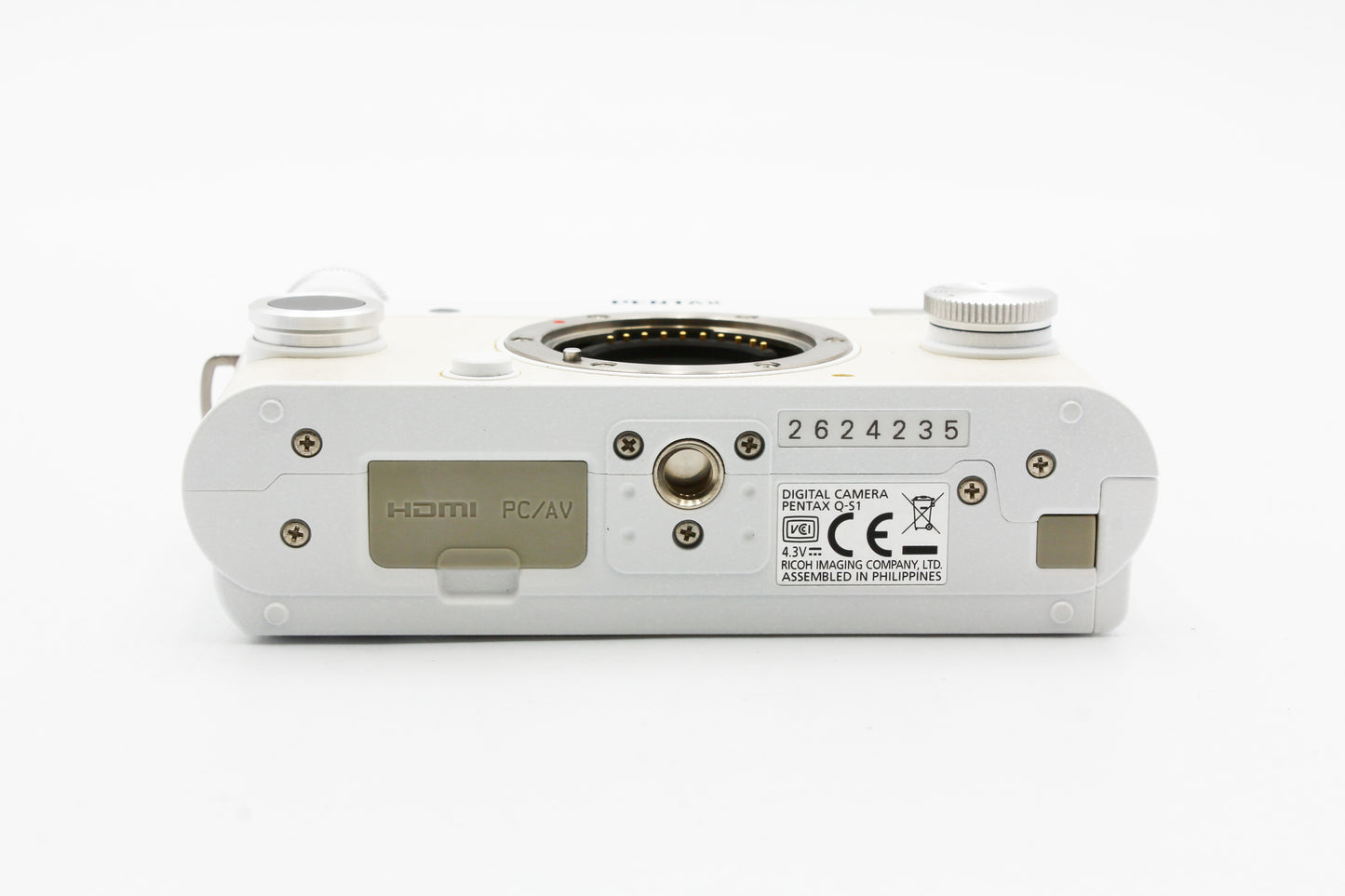 PENTAX Q-S1 White Mirrorless Camera 5-15mm f/2.8-4.5 Zoom Lens from JAPAN【Exc+5】