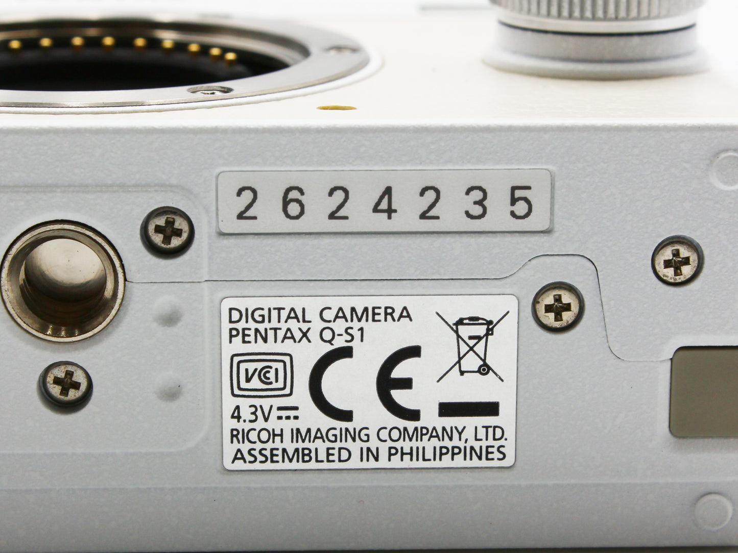 PENTAX Q-S1 White Mirrorless Camera 5-15mm f/2.8-4.5 Zoom Lens from JAPAN【Exc+5】