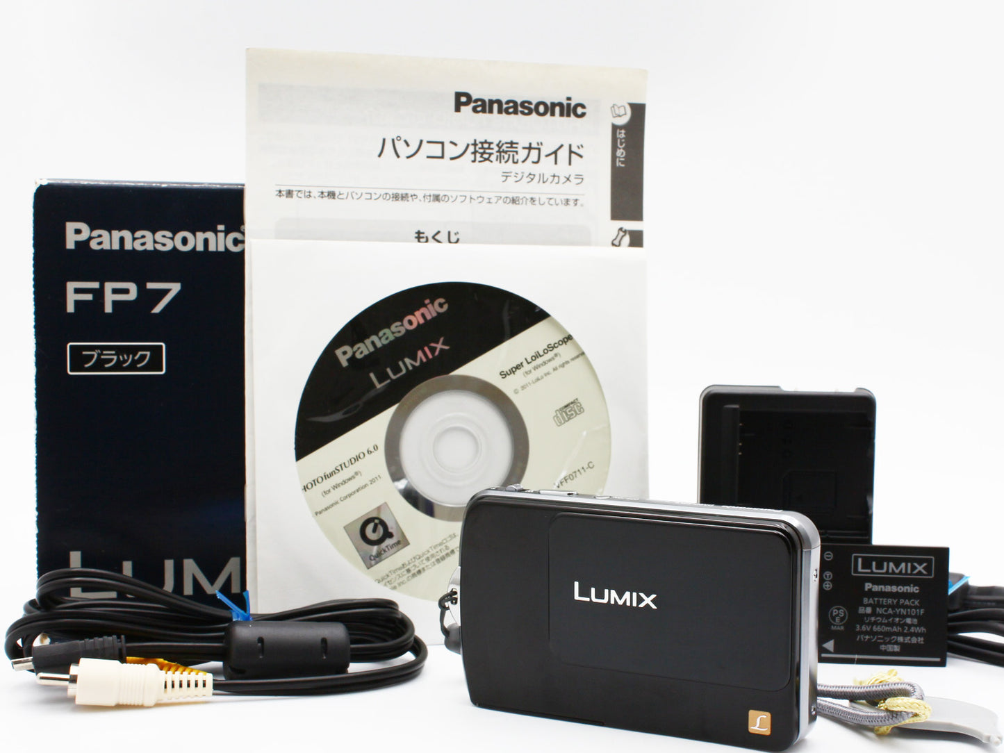 Panasonic LUMIX DMC-FP7 16MP Compact Digital Camera Black from JAPAN 【NearMint】