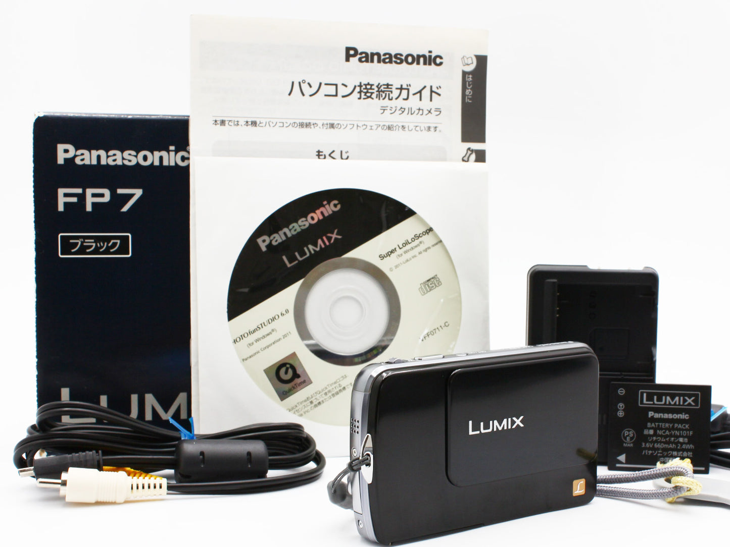 Panasonic LUMIX DMC-FP7 16MP Compact Digital Camera Black from JAPAN 【NearMint】