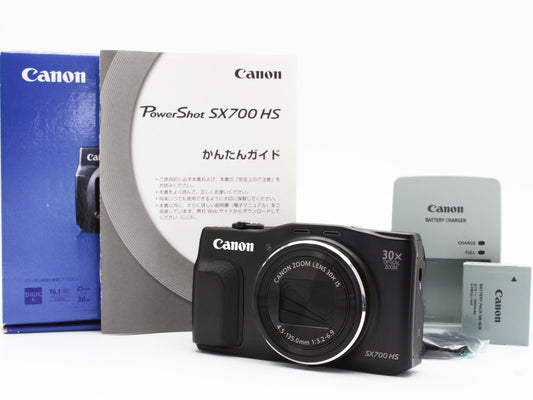 Canon PowerShot SX700 HS 16MP Digital Camera Black 30x Zoom Lens JAPAN【NearMint】