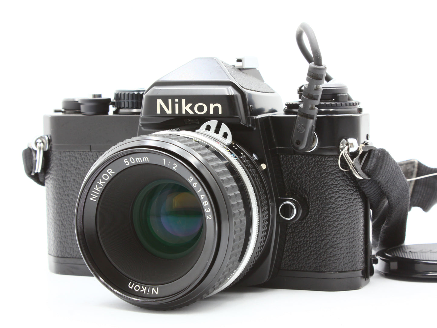 Nikon FE Black 35mm SLR Film Camera NIKKOR Ai 50mm f/2 Lens from JAPAN【Exc+4】