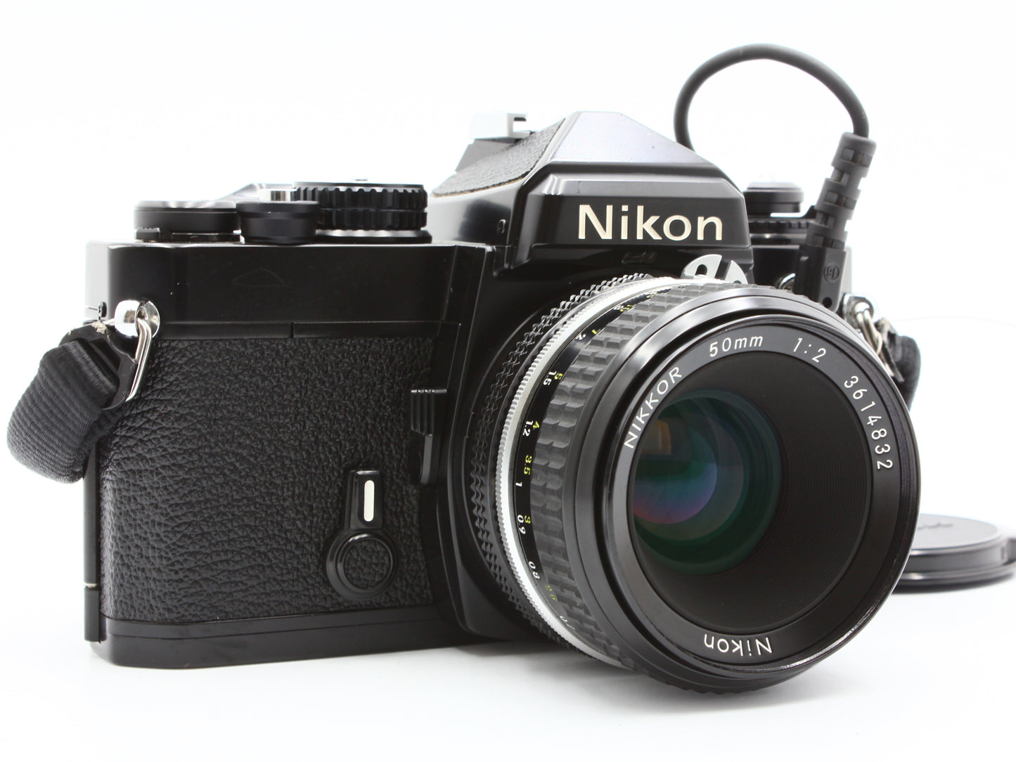 Nikon FE Black 35mm SLR Film Camera NIKKOR Ai 50mm f/2 Lens from JAPAN【Exc+4】