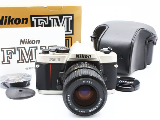 Nikon FM10 35mm SLR Film Camera Zoom-NIKKOR 35-70mm f/3.5-4.8 Lens JAPAN【Exc+5】