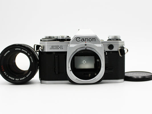 Canon AE-1 SLR Film Camera FD 50mm F1.4 S.S.C Lens from JAPAN【Exc+4】