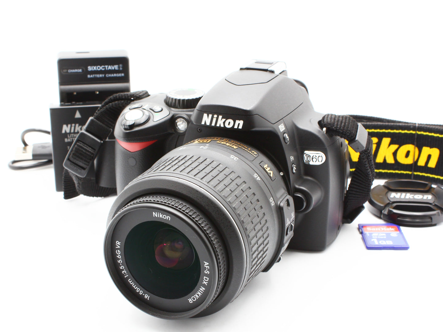Nikon D60 Digital Camera AF-S DX NIKKOR 18-55mm f/3.5-5.6G VR Lens JAPAN【Exc+4】