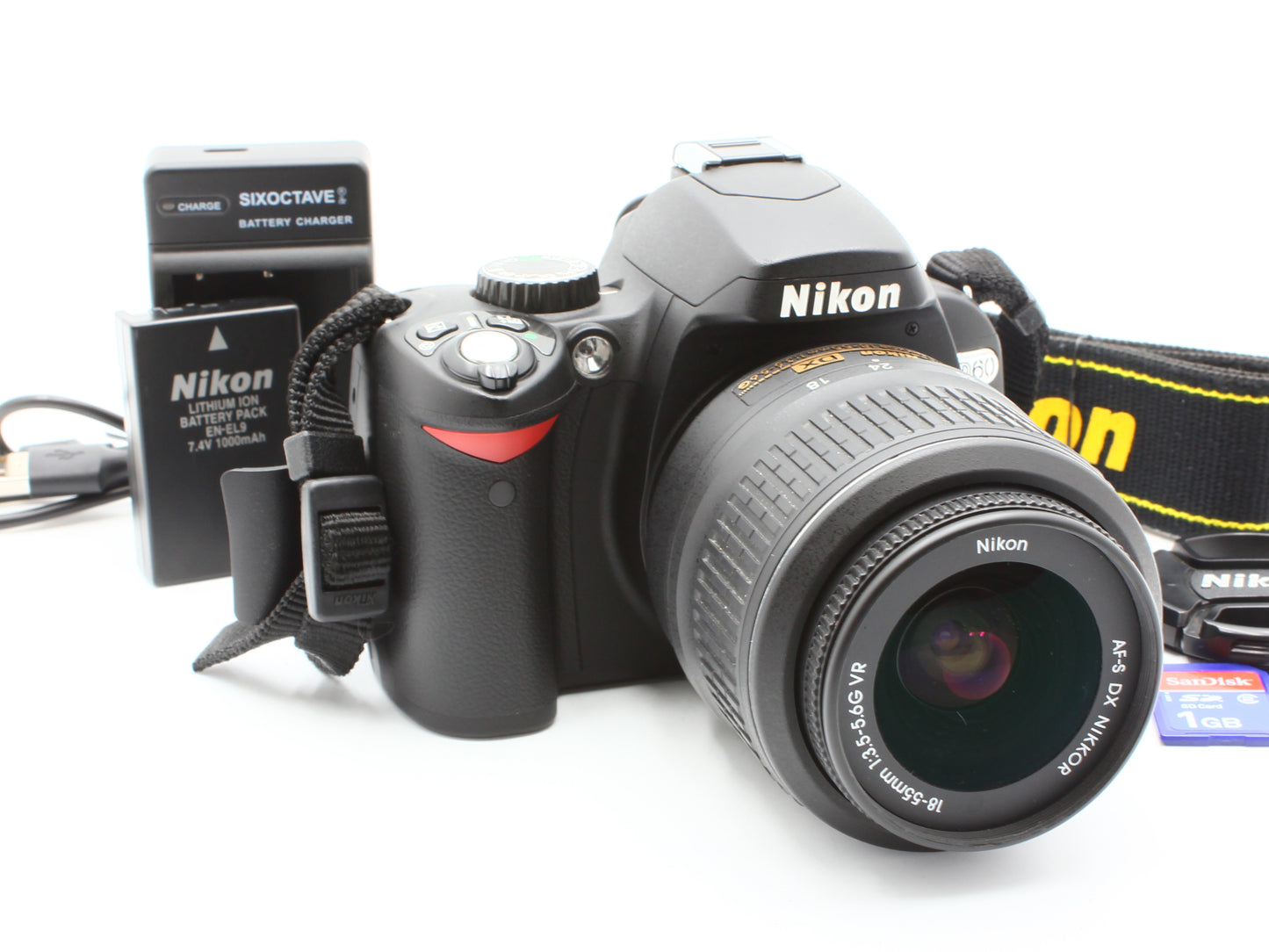 Nikon D60 Digital Camera AF-S DX NIKKOR 18-55mm f/3.5-5.6G VR Lens JAPAN【Exc+4】