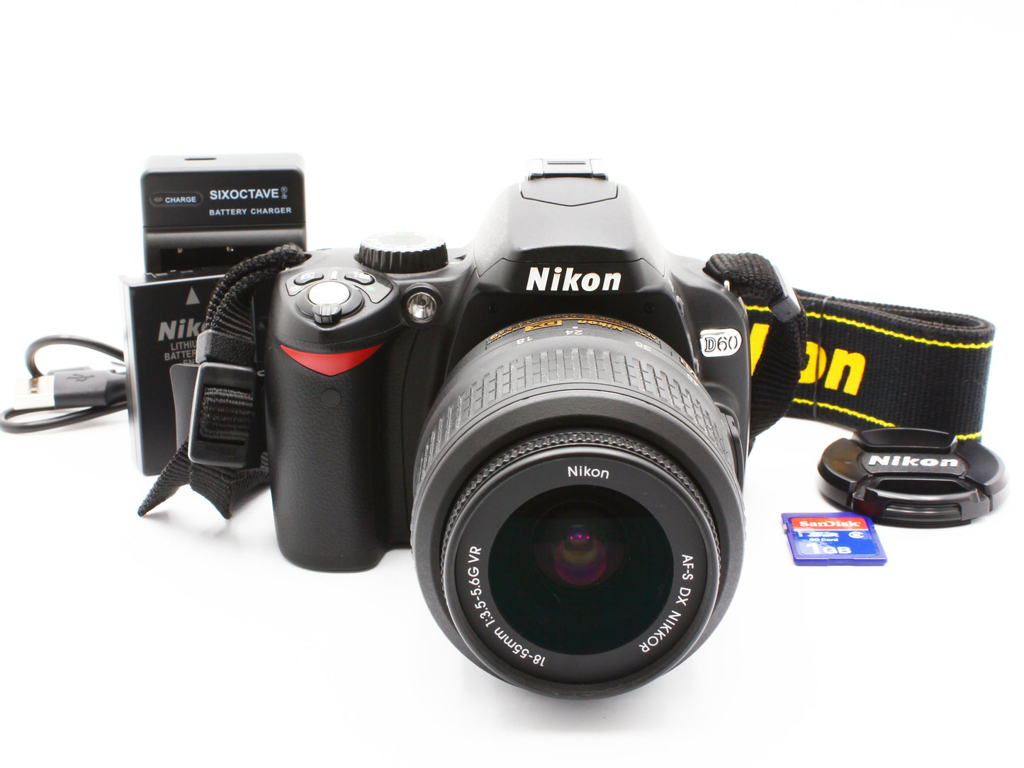 Nikon D60 Digital Camera AF-S DX NIKKOR 18-55mm f/3.5-5.6G VR Lens JAPAN【Exc+4】
