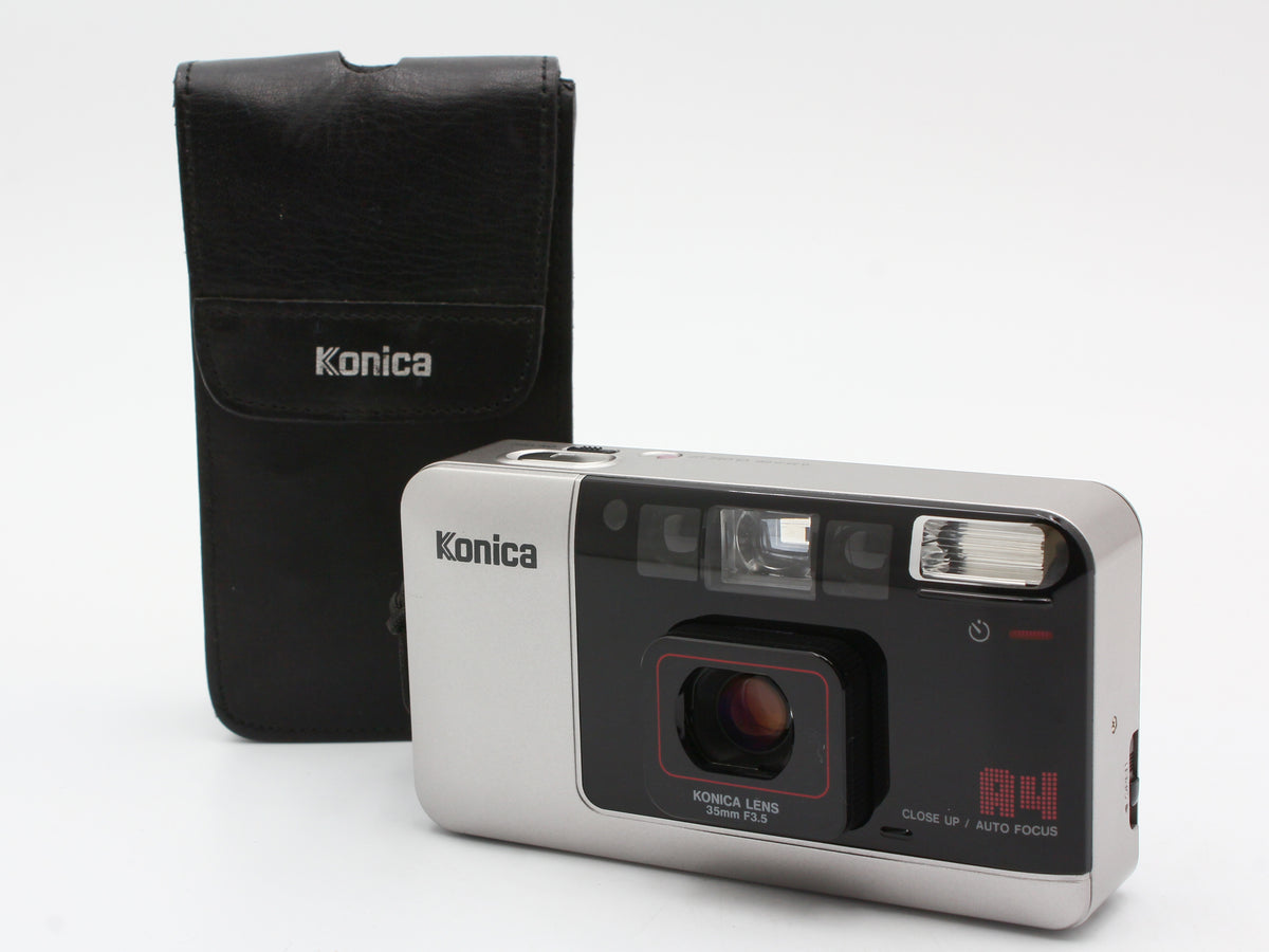 Konica A4 Silver 35mm Point and Shoot Film Camera 35mm f/3.5 Lens JAPAN【Exc+5】