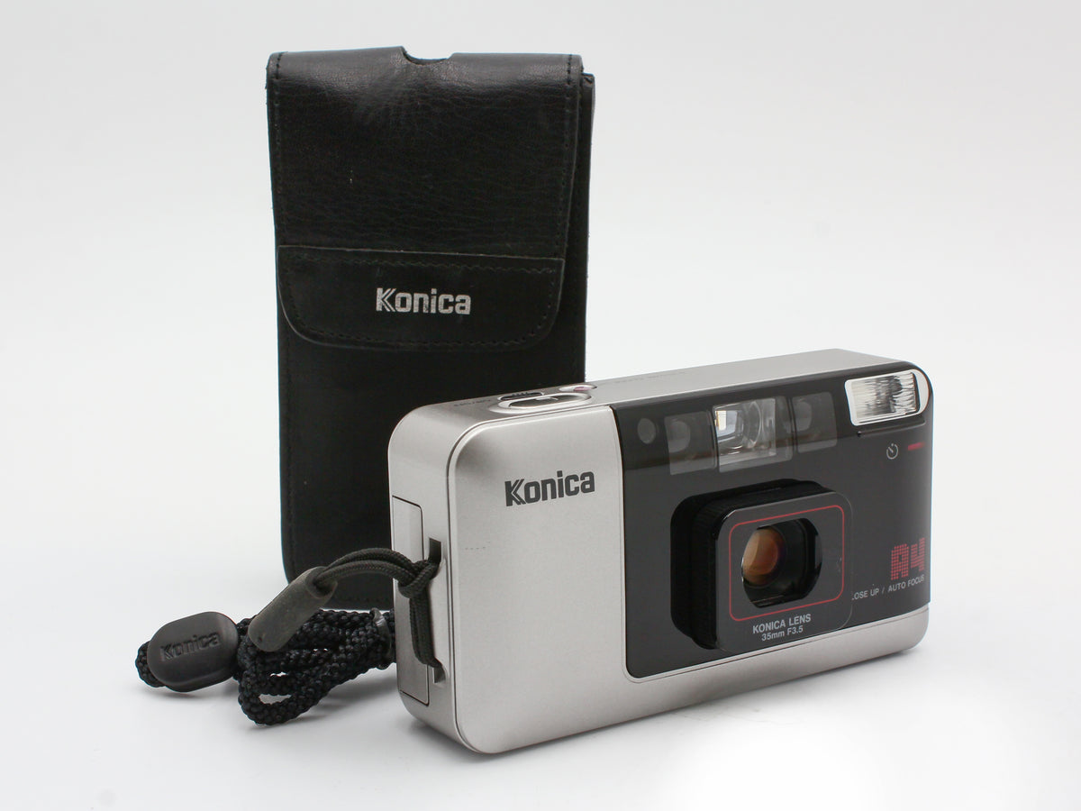 Konica A4 Silver 35mm Point and Shoot Film Camera 35mm f/3.5 Lens JAPAN【Exc+5】