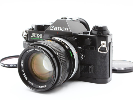 Canon AE-1 PROGRAM SLR Film Camera Canon FD 50mm f/1.4 S.S.C Lens JAPAN【Exc+4】