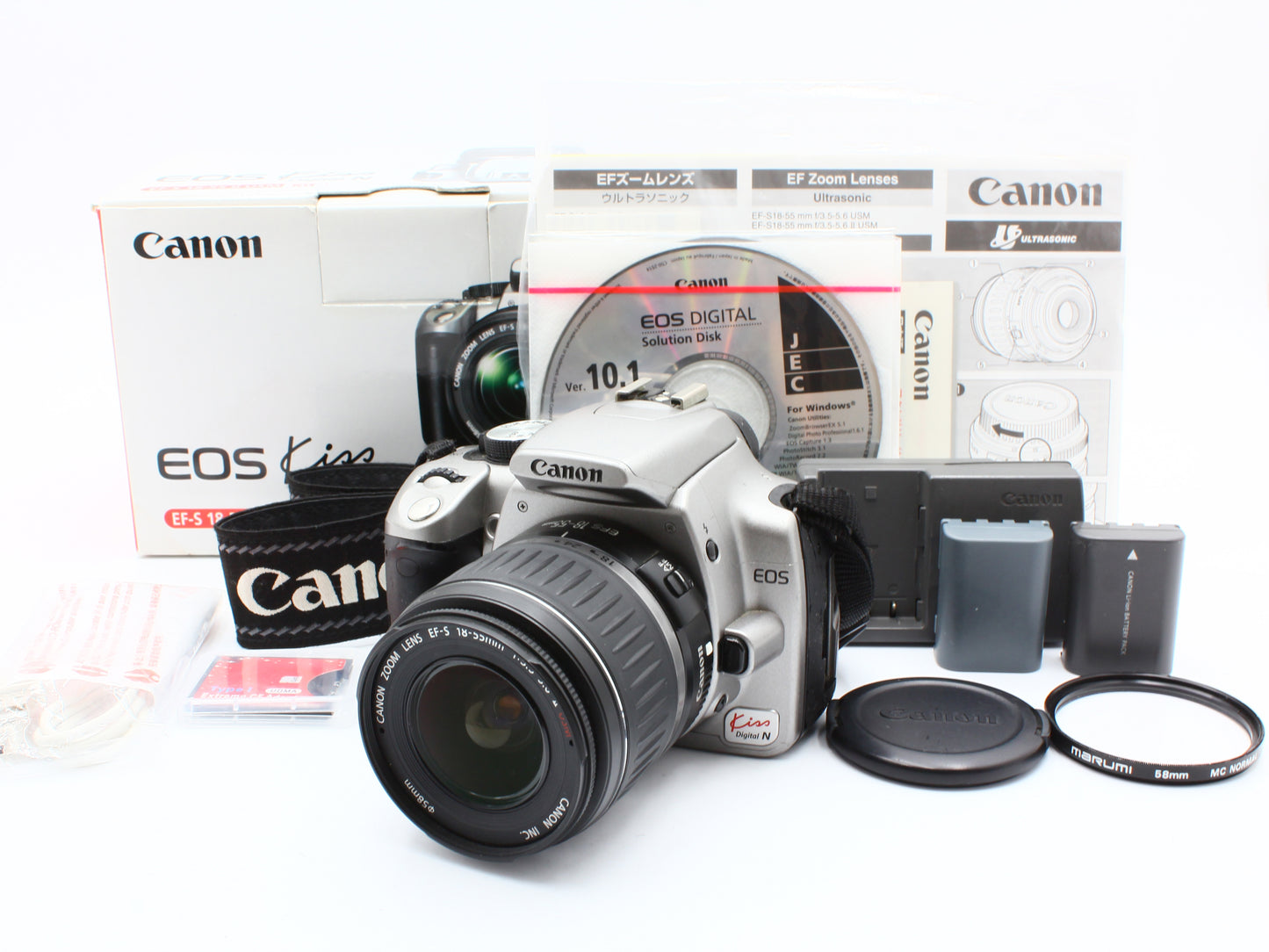 EOS Kiss Digital N DSLR Camera EF-S 18-55mm f/3.5-5.6 Ⅱ USM Lens JAPAN【Exc+4】