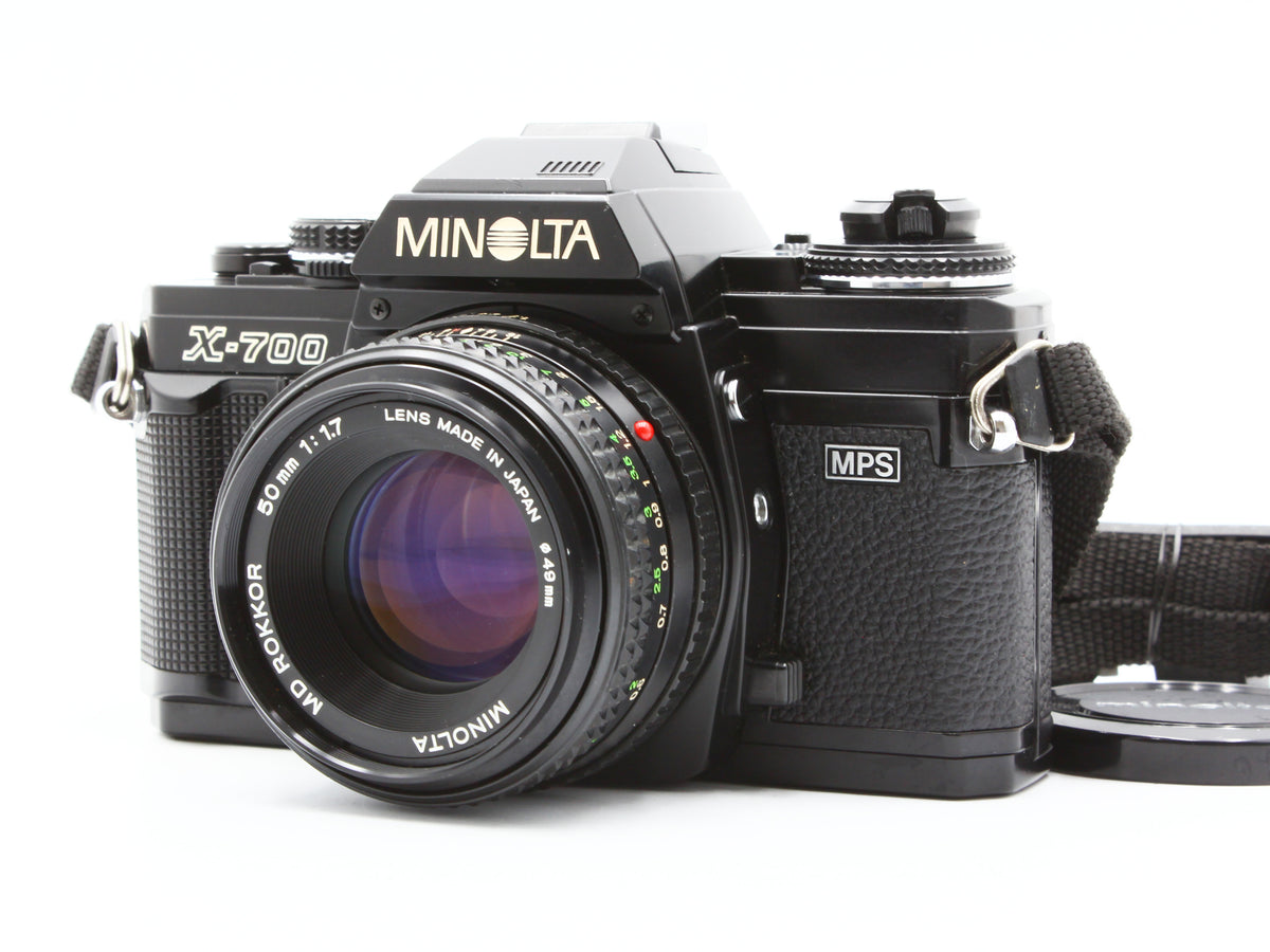 MINOLTA X-700 MPS Black SLR Film Camera MD ROKKOR 50mm f/1.7 Lens JAPAN【Exc+4】