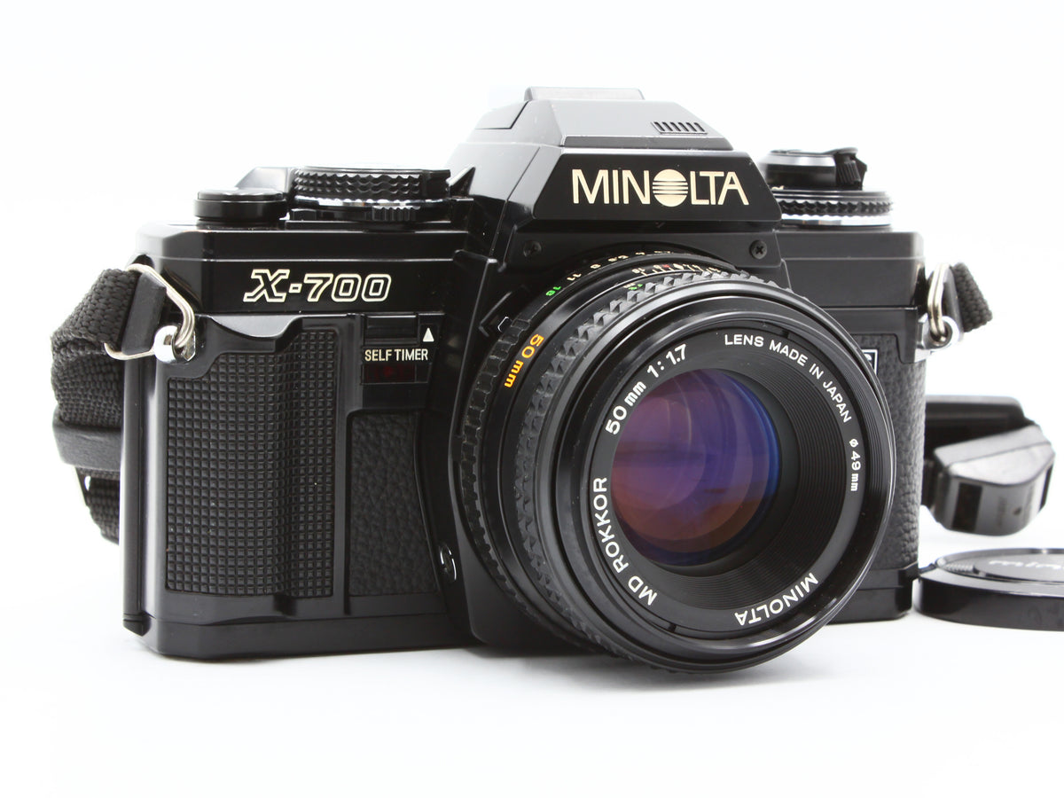 MINOLTA X-700 MPS Black SLR Film Camera MD ROKKOR 50mm f/1.7 Lens JAPAN【Exc+4】