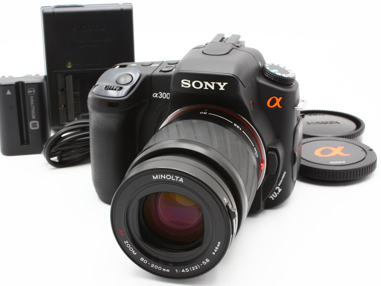Sony Alpha DSLR-A300 DSLR Camera Minolta 80-200mm F4.5-5.6 Lens【Exc+4】