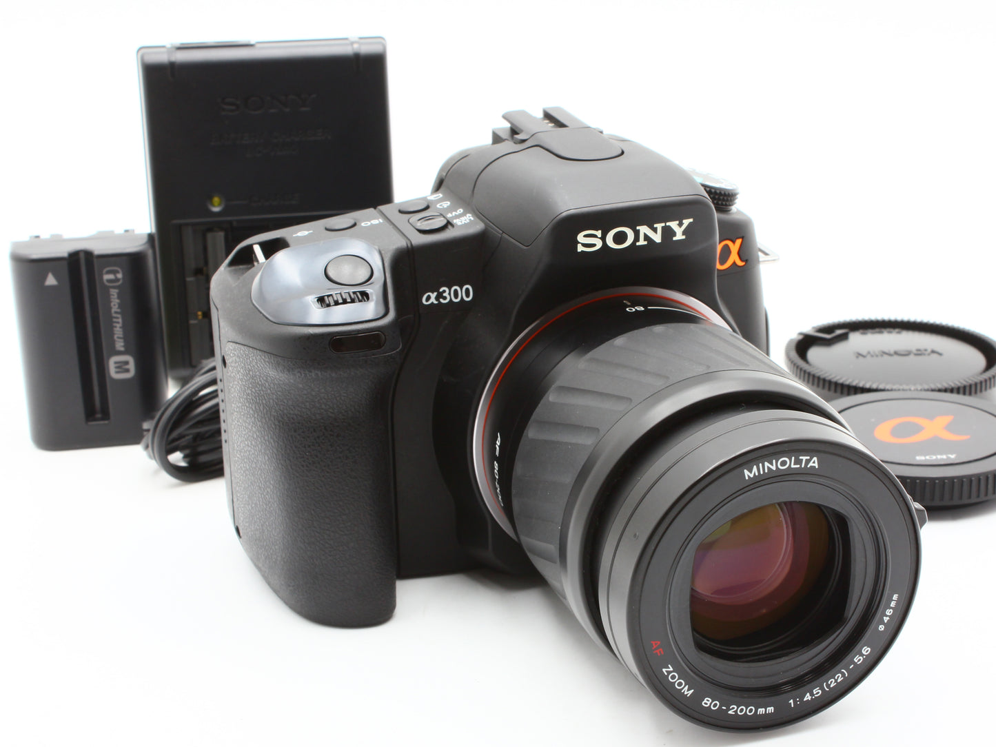 Sony Alpha DSLR-A300 DSLR Camera Minolta 80-200mm F4.5-5.6 Lens【Exc+4】