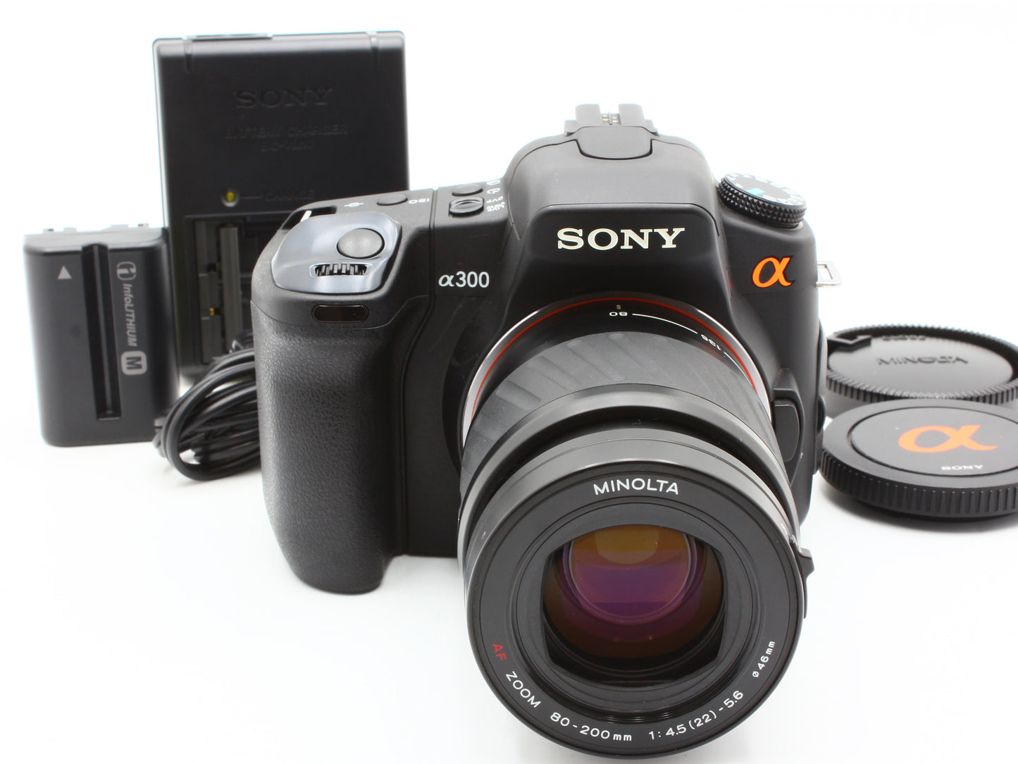 Sony Alpha DSLR-A300 DSLR Camera Minolta 80-200mm F4.5-5.6 Lens【Exc+4】