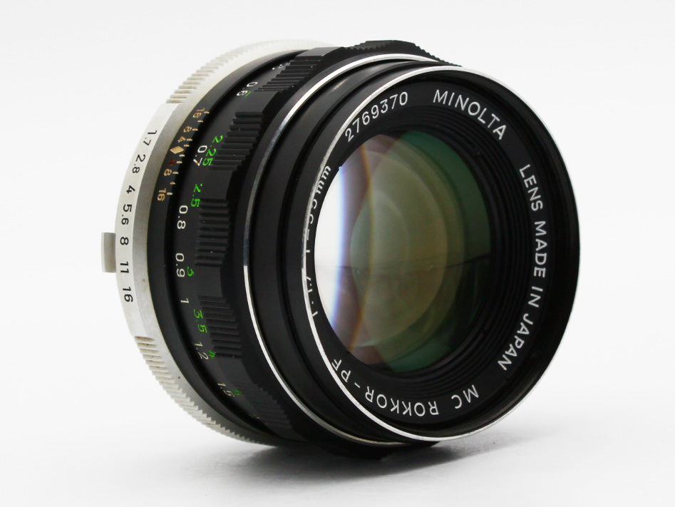 Minolta SRT-101 35mm SLR Film Camera MC ROKKOR PF 55mm f/1.7 Lens JAPAN【Exc+4】