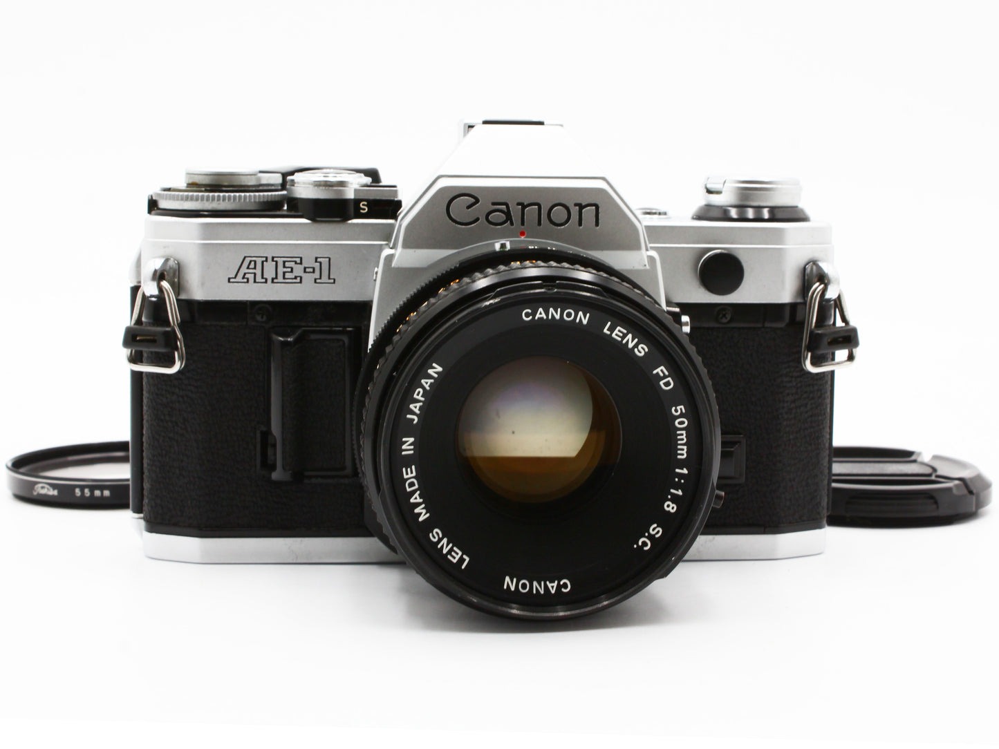 Canon AE-1 35mm SLR Film Camera FD 50mm f/1.8 S.C. Lens from JAPAN【Exc+4】