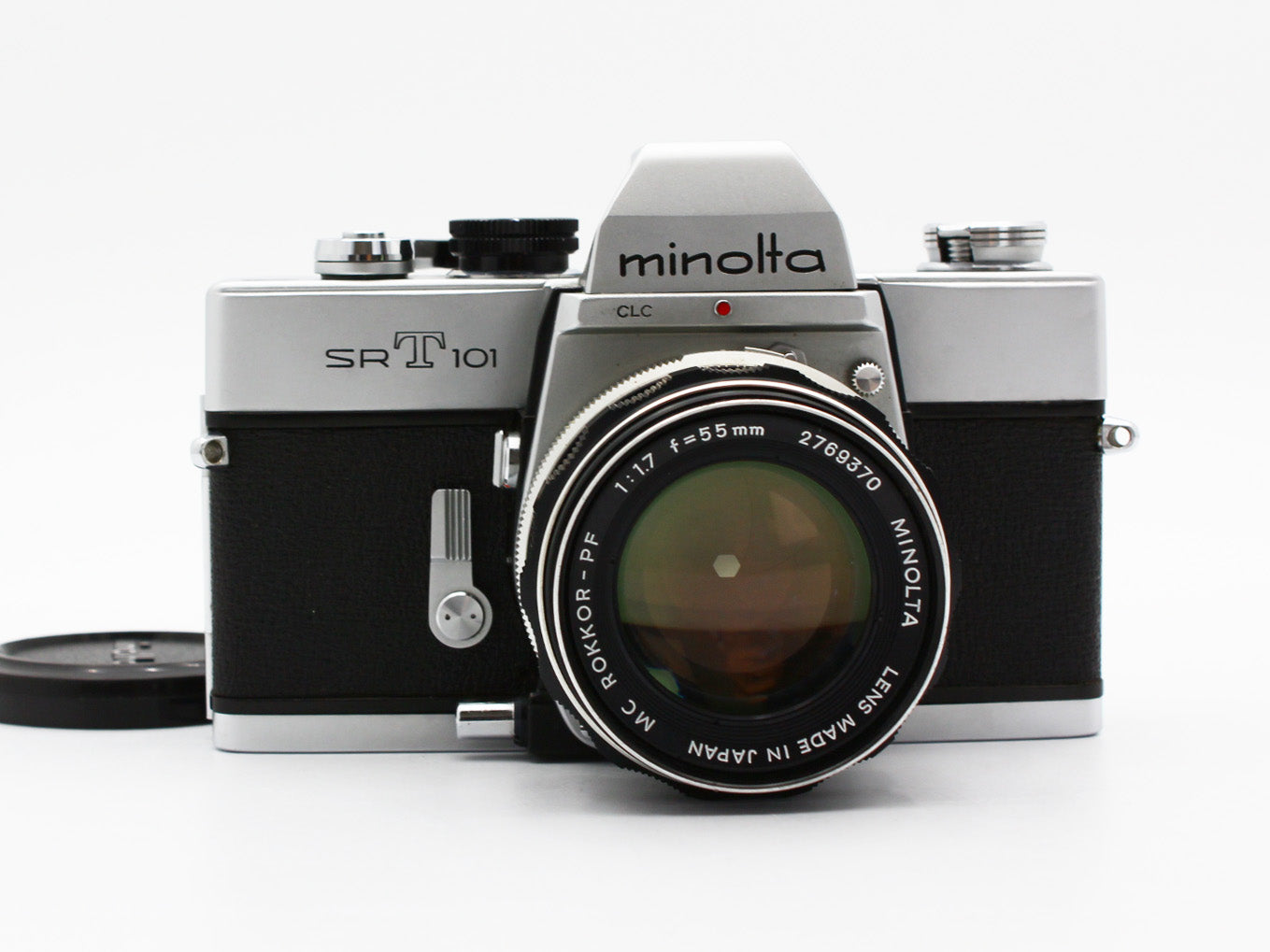 Minolta SRT-101 35mm SLR Film Camera MC ROKKOR PF 55mm f/1.7 Lens JAPAN【Exc+4】