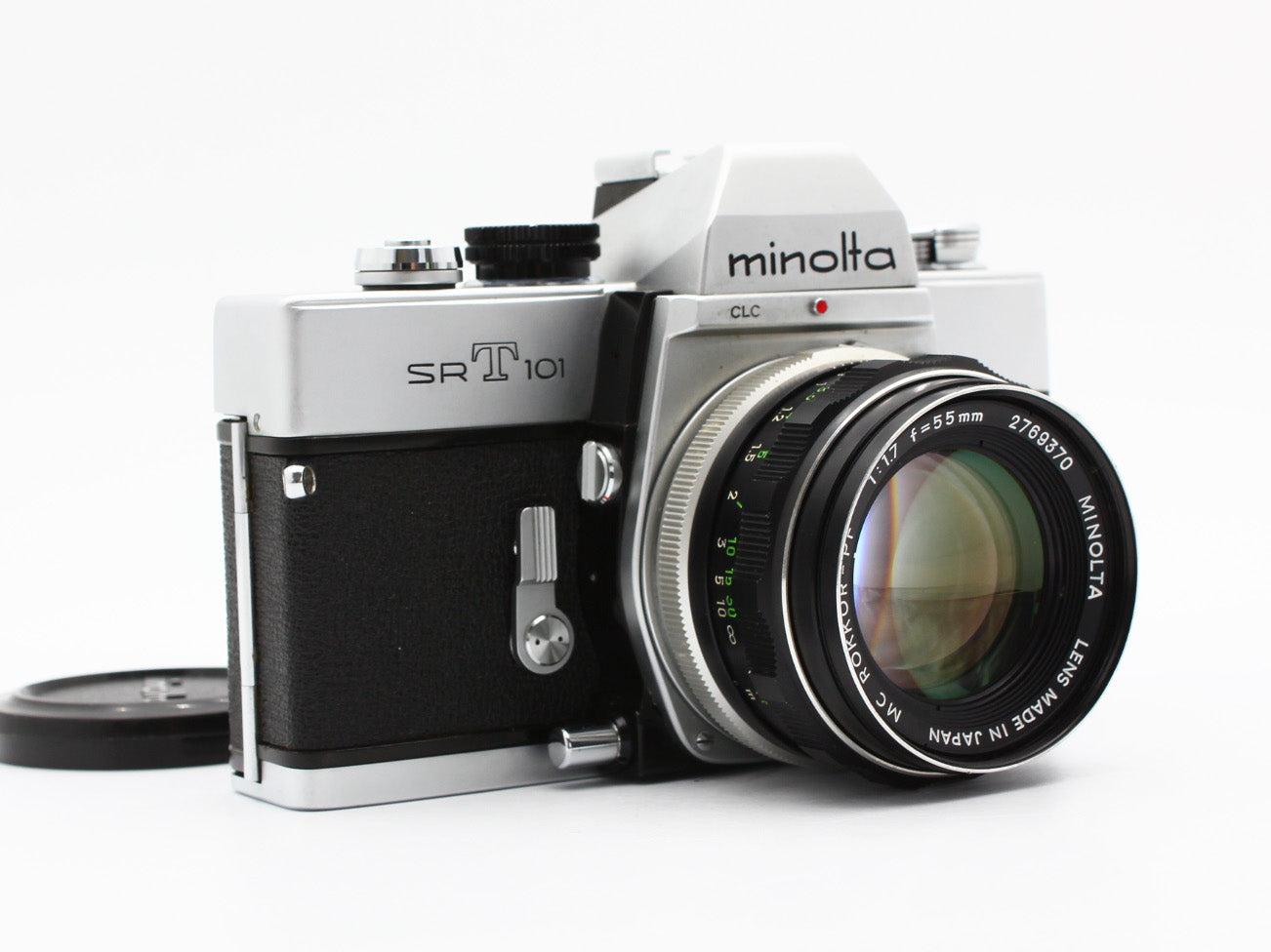 Minolta SRT-101 35mm SLR Film Camera MC ROKKOR PF 55mm f/1.7 Lens JAPAN【Exc+4】