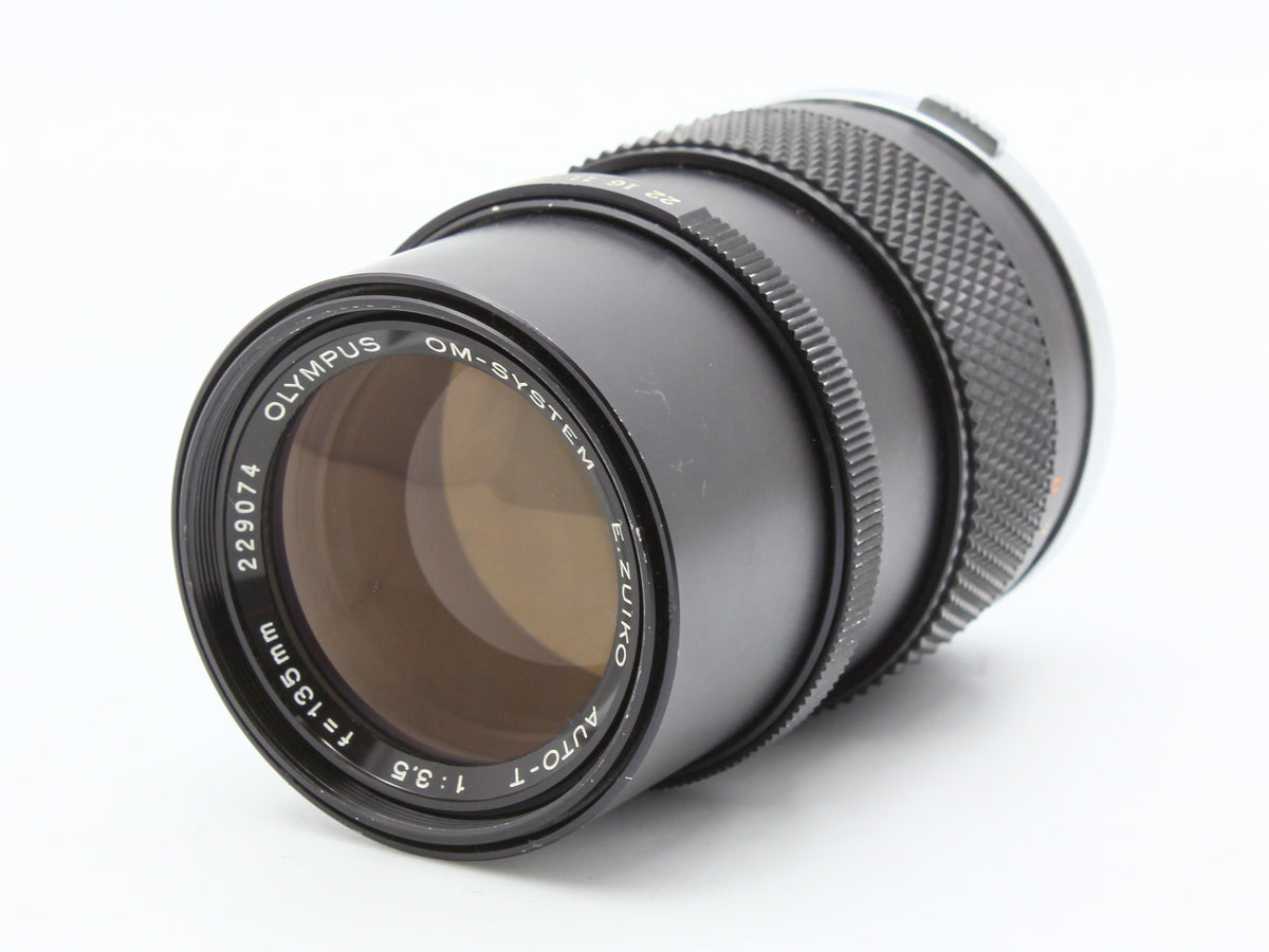 OLYMPUS OM10 SLR Film Camera E.Zuiko Auto-T 135mm f/3.5 Lens JAPAN【Exc+3】