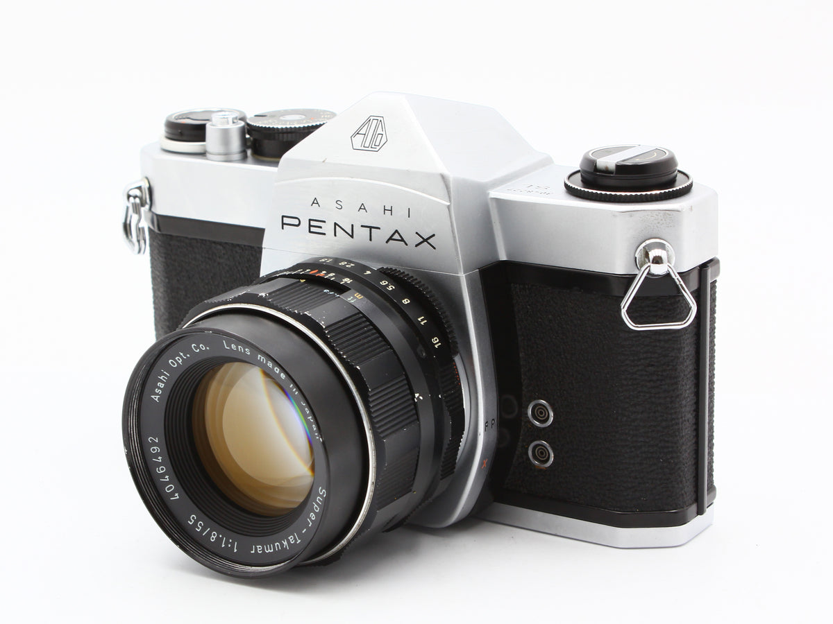 ASAHI PENTAX SL SLR Film Camera Super-Takumar 55mm f/1.8 Lens from JAPAN【Exc+5】