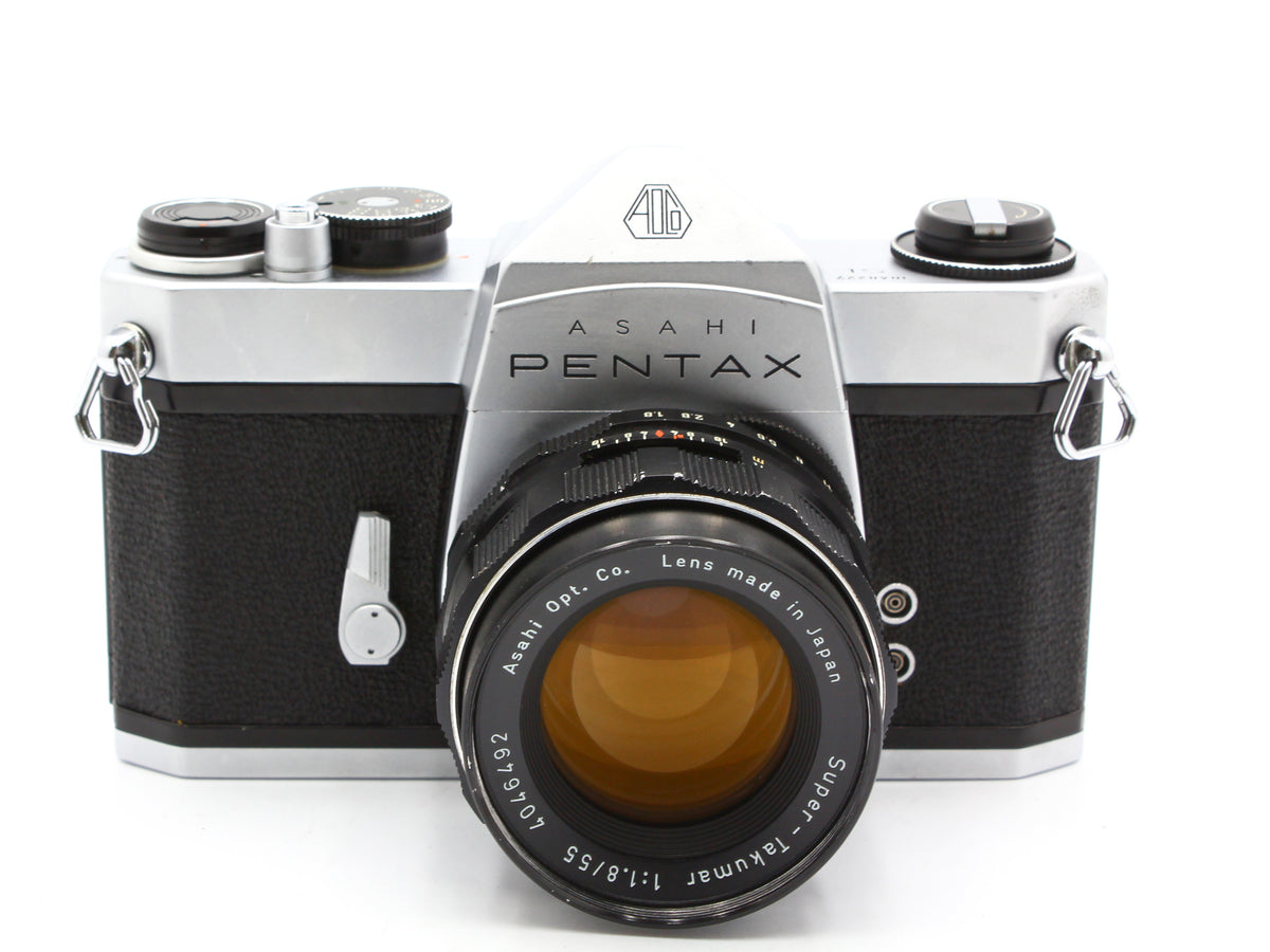 ASAHI PENTAX SL SLR Film Camera Super-Takumar 55mm f/1.8 Lens from JAPAN【Exc+5】