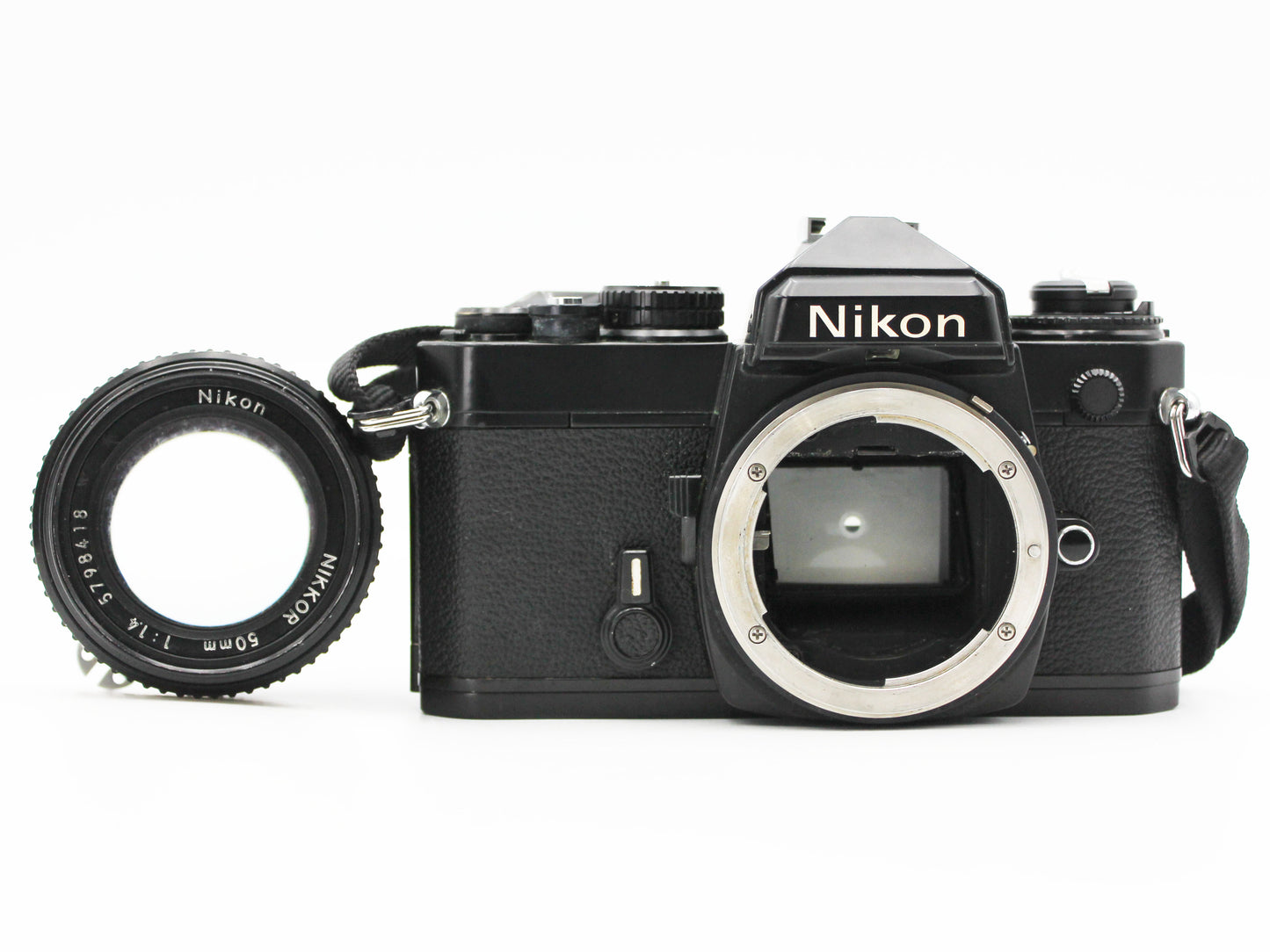 Nikon FE Black 35mm Film Camera Ai Nikkor 50mm f/1.4 Lens from JAPAN【Very Good】