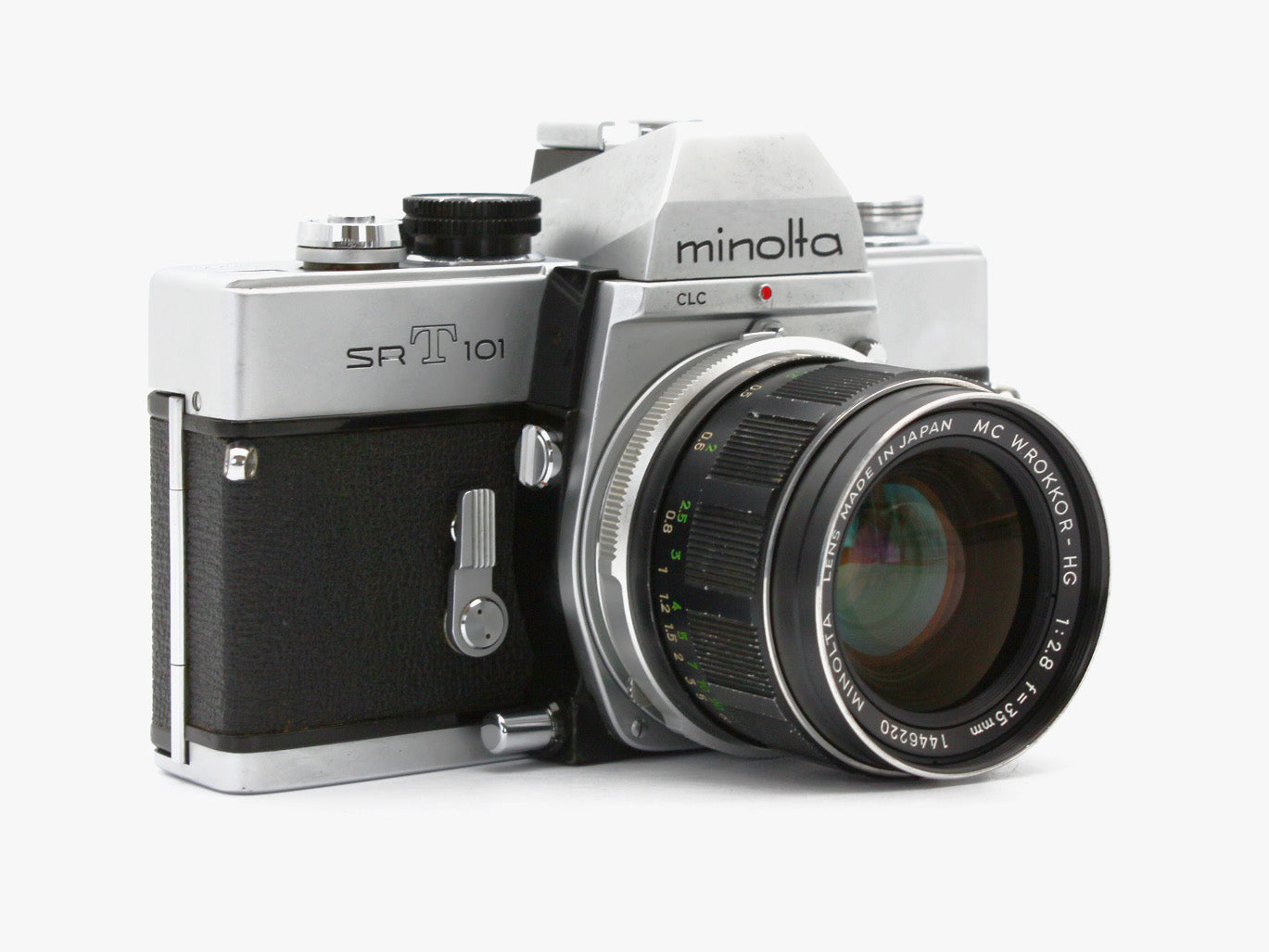 Minolta SRT101 SLR Film Camera MC W.Rokkor-HG 35mm f/2.8 Lens from JAPAN【Exc+4】