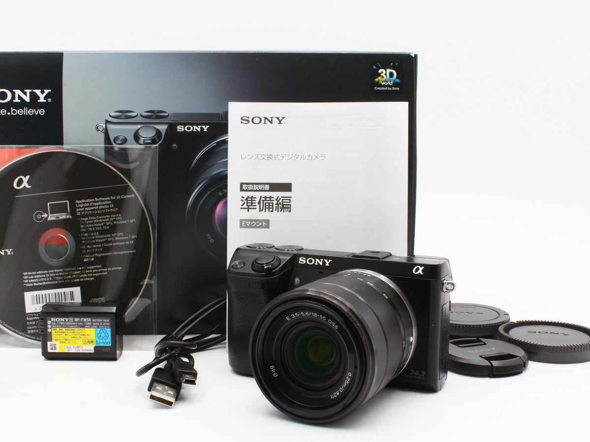 SONY NEX-7 24.3MP Digital Camera 18-55mm f/3.5-5.6 Lens from JAPAN【Exc+4】