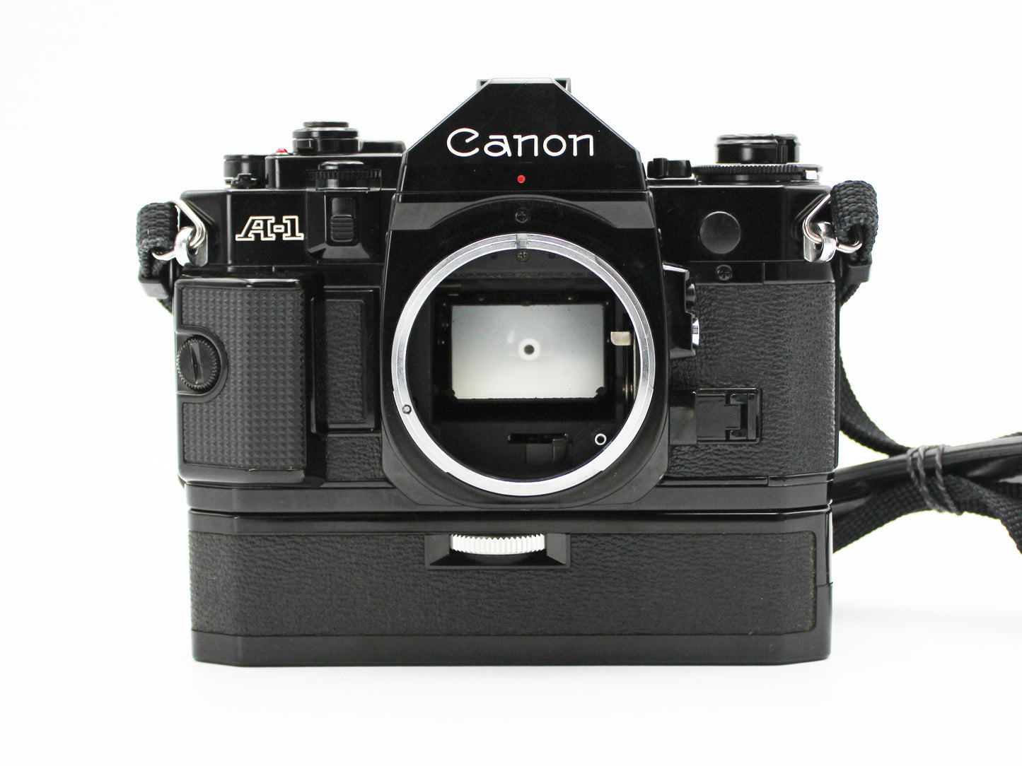 Canon A-1 SLR Black Body 35mm Film Camera Power Winder A from JAPAN【Very Good】