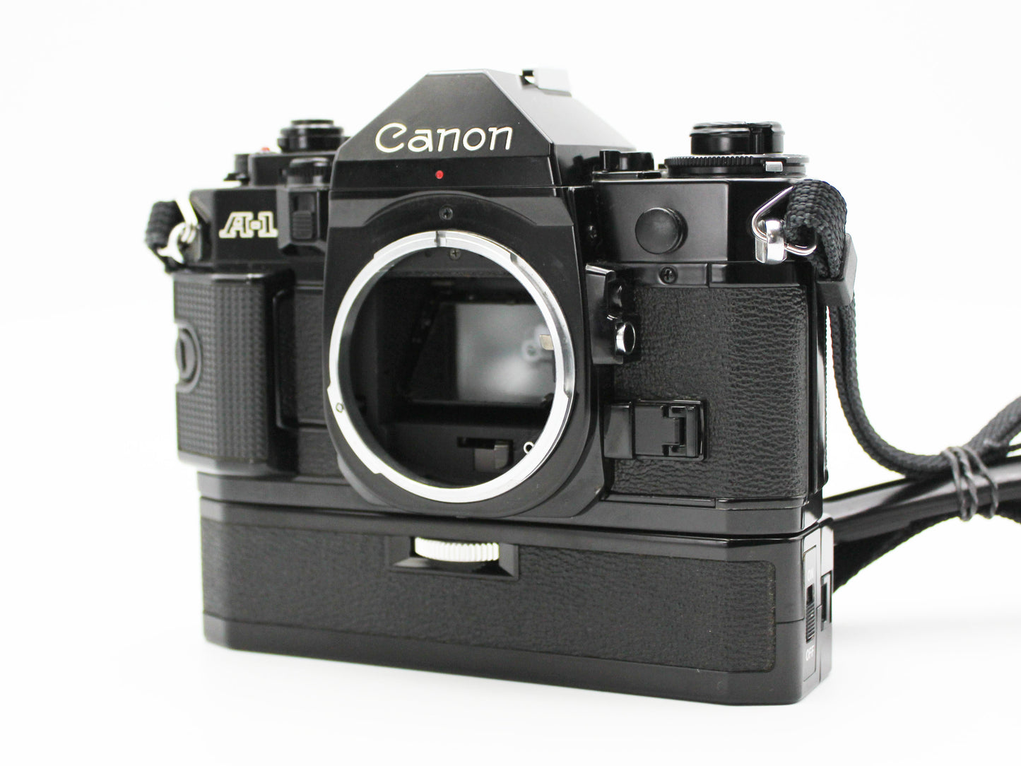 Canon A-1 SLR Black Body 35mm Film Camera Power Winder A from JAPAN【Very Good】
