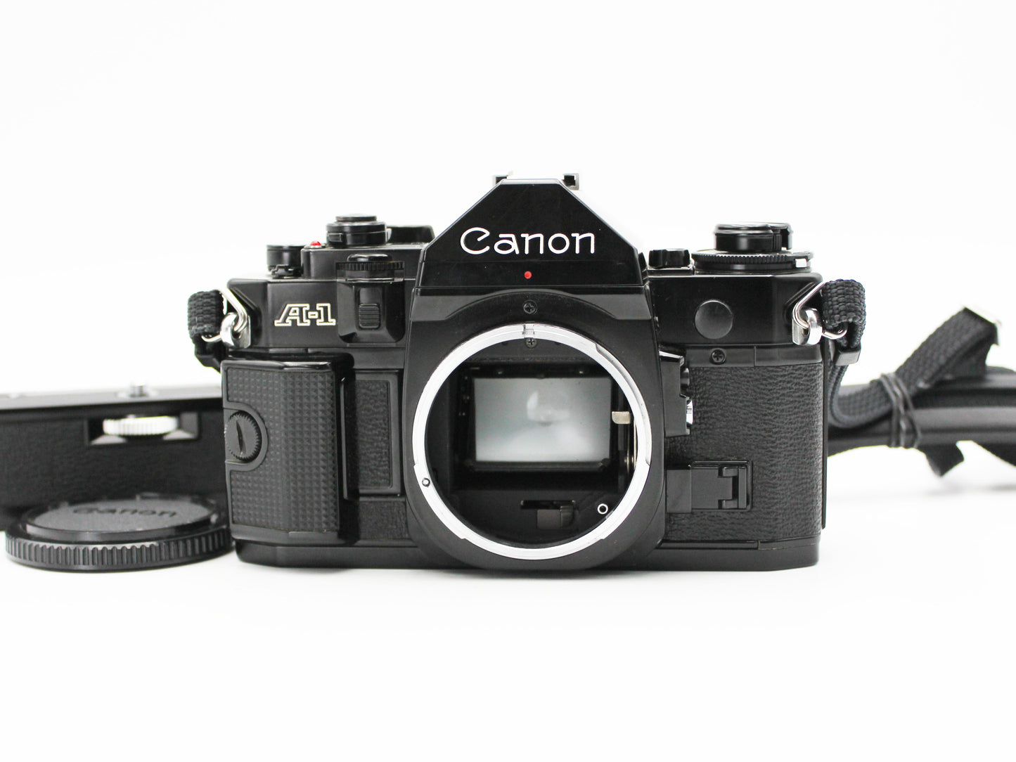 Canon A-1 SLR Black Body 35mm Film Camera Power Winder A from JAPAN【Very Good】